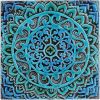 Set of 12 turquoise wall art tiles | Tiles by GVEGA. Item composed of ceramic in boho or mediterranean style