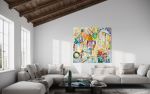 Metamorphosis | Oil And Acrylic Painting in Paintings by Gaby Castro Joffroy. Item made of canvas works with contemporary & eclectic & maximalism style