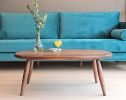 Walnut Oval Coffee Table , Unique Mid Century Coffee Table | Tables by OzzWoodArt. Item composed of walnut compatible with mid century modern and contemporary style