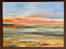 Pink Sunset | Oil And Acrylic Painting in Paintings by Kozyuk Gallery. Item made of canvas works with boho & contemporary style