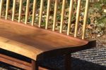 Nakashima-Inspired Spindle Back Bench in Black Walnut | Benches & Ottomans by Miikana Woodworking. Item made of walnut