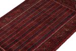 Vintage Baluch Afghan rug in Red, Blue & Black Patterns | Area Rug in Rugs by Rug and Kilim. Item composed of wool