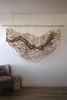 Soft Sculptural Wall Hanging, Natural Fiber "Tides of Unity" | Tapestry in Wall Hangings by Rebecca Whitaker Art. Item composed of wood & cotton compatible with boho and minimalism style