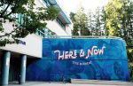 Here & Now | Street Murals by Phil Phil Studio | Capilano University Cedar Building in North Vancouver. Item made of synthetic