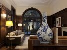 Museum Grade Handmade Blue White Nine-Dragon Vase | Vases & Vessels by Dynasty Artisan. Item composed of ceramic compatible with contemporary and eclectic & maximalism style