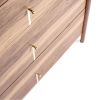 Rian Dresser, Walnut with Custom Brass Pulls | Storage by Semigood Design. Item made of walnut & brass