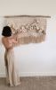 Statement Woven Wall Hanging "In Loving Memory" | Wall Sculpture in Wall Hangings by Rebecca Whitaker Art. Item made of wood with cotton works with boho & japandi style