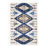 Aqua Woven Rug | Area Rug in Rugs by Weaver. Item made of wool works with boho & country & farmhouse style