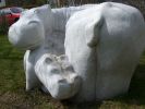 Father and Son | Public Sculptures by Jim Sardonis | Brookfield Floating Bridge in Brookfield