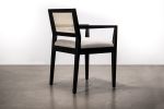 Armchair with Caned Back in Ebonized Wood by Costantini | Chairs by Costantini Design. Item made of wood