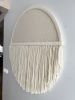 Round macrame - Blanc Circle | Tapestry in Wall Hangings by Kat | Home Studio. Item made of wool with fiber works with boho & minimalism style
