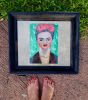 Frida (2023) | Oil And Acrylic Painting in Paintings by Elena Parau. Item made of paper works with boho & contemporary style