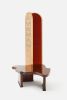 Circuit Patterned Satin Upholstered Solid Wood Room Divider | Decorative Objects by ALPAQ STUDIO. Item composed of wood compatible with mid century modern and contemporary style